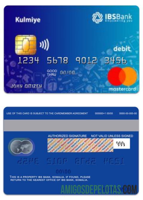 Somália IBS Bank Kulmiye Debit Mastercard baixar para verificação